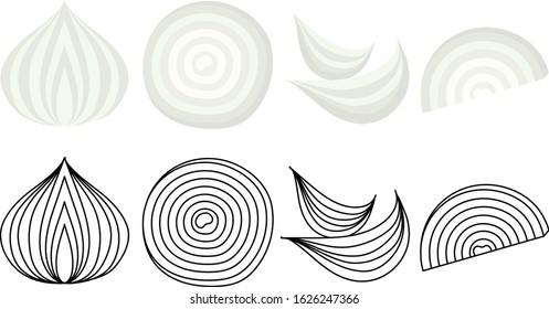 玉ねぎ 断面 のイラスト素材 画像 ベクター画像 Shutterstock