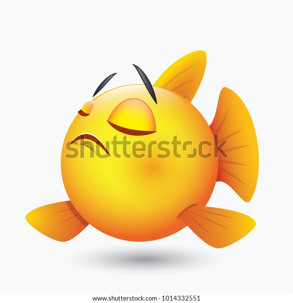 Cute Ignoring Fish Emoticon Emoji Smiley Stock Vector (royalty Free 