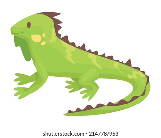 Cute Iguana Animal Kid Icon