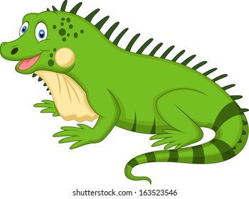 Cute iguana cartoon