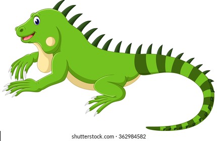 Cute Iguana Cartoon