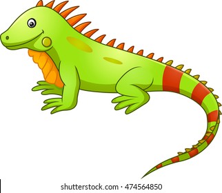 Cute iguana cartoon
