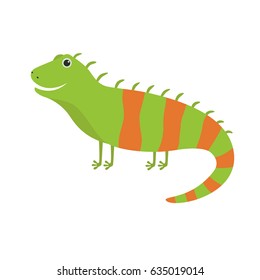 Cute Iguana Cartoon Stock Vector (Royalty Free) 635019014 | Shutterstock