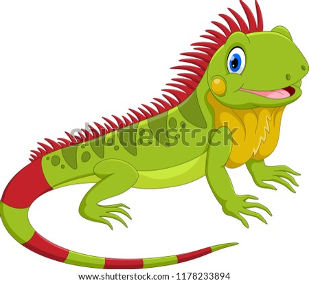 Cute Iguana Cartoon Stock Vector (Royalty Free) 1178233894 - Shutterstock