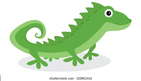 Cute iguana character