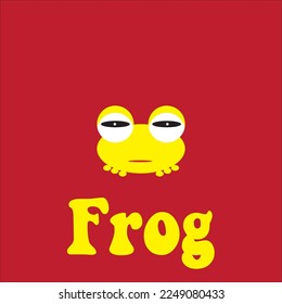 cute illustrated frog print 01