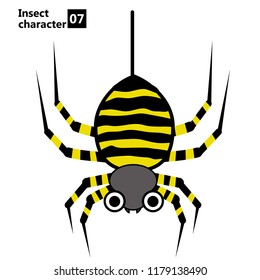 Cute illustration of anthropomorphic Spider