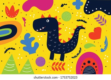 Cute Illustration art T Rex pattern background. can be applied on the watch, totebag. souvenirs, tshirt, stickers, phone cases, pillows, laptop skins, travel mugs, masks, pin buttons and so on