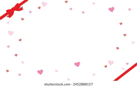 Cute illustration background frame material of pink present box