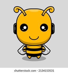 cute illustration bee character design
