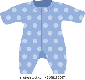 Cute illustration of blue baby clothes