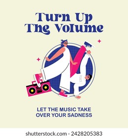 cute illustration for book cover, poster, sticker OR social media post
