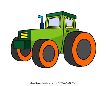 Cute Illustration Bulldozer Cartoon Vector 스톡 벡터(로열티 프리) 1269469750 ...