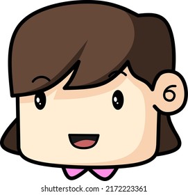 Cute illustration cartoon women happy and fun