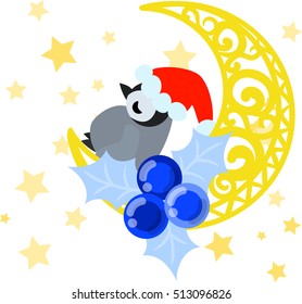 The cute illustration of Christmas and -A pretty penguin baby-