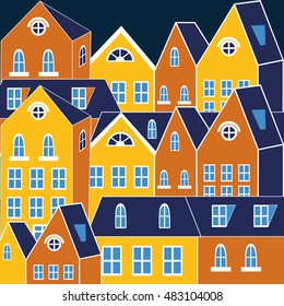 Cute illustration of a city