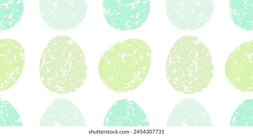 Linda ilustración con coloridos huevos de Pascua con textura de acuarela, Anuncio de primavera