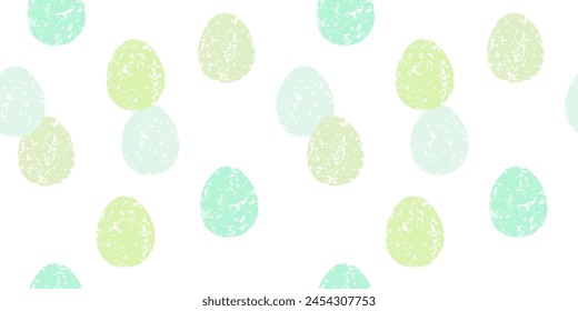 Cute illustration with colorful Easter eggs with watercolor texture, spring banner