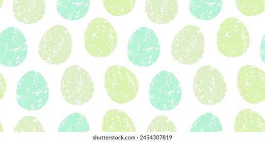 Cute illustration with colorful Easter eggs with watercolor texture, spring banner
