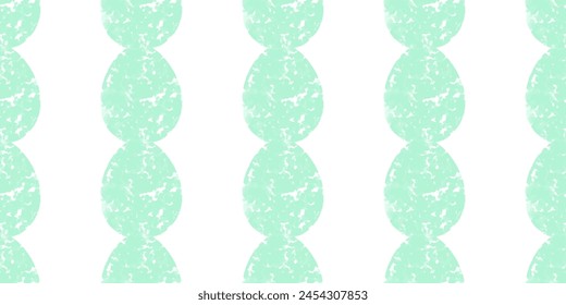Cute illustration with colorful Easter eggs with watercolor texture, spring banner