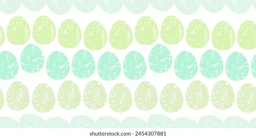 Cute illustration with colorful Easter eggs with watercolor texture, spring banner