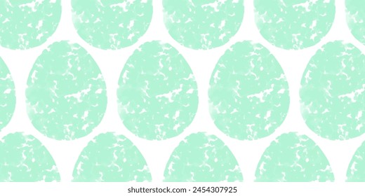 Cute illustration with colorful Easter eggs with watercolor texture, spring banner