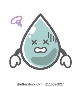 Cute Illustration of Contaminated Water