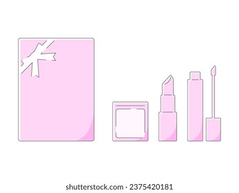 Cute illustration of cosmetic gift