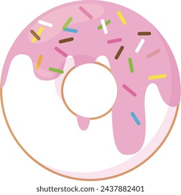 Cute illustration of decorated donuts