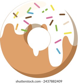 Cute illustration of decorated donuts