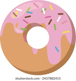 Cute illustration of decorated donuts