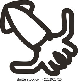 Cute illustration of a deformed squid