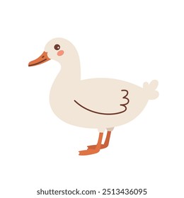 Cute illustration of a duck isolated on a white background