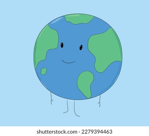 A cute illustration of the Earth.