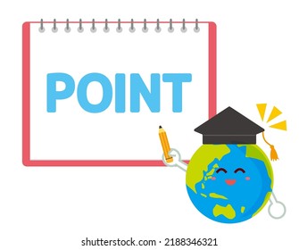 Cute illustration of the earth. Vector illustration.