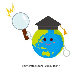 Cute illustration of the earth. Vector illustration.