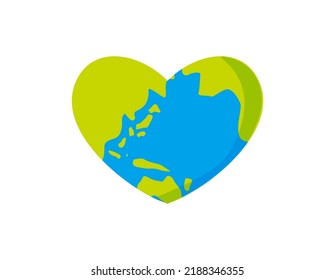 Cuta ilustración de la tierra. Ilustración vectorial.