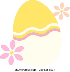 Cute illustration of Easter colorful rabbit eggs