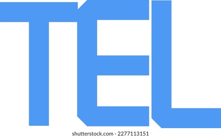 Cute illustration of English letters for TEL