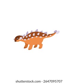 Cute Illustration of Euoplocephalus Dinosaur