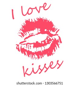 Cute Illustration Flyer Banner Postcard Kiss Stock Illustration ...