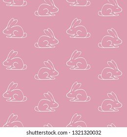 Cute illustration with forest animals. Seamless pattern for children
