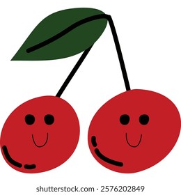 cute illustration fruit flat art style