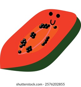 cute illustration fruit flat art style