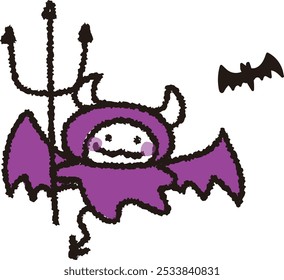 Cute illustration of Halloween monster