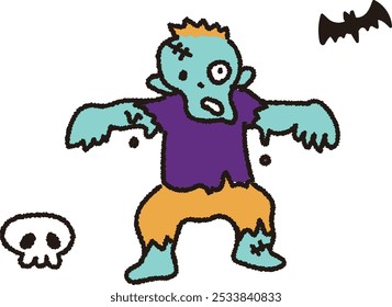 Cute illustration of Halloween monster