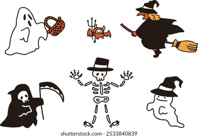 Cute illustration of Halloween monster