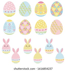 Cute illustration of happy easter