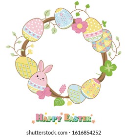 Cute illustration of happy easter