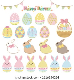 Cute illustration of happy easter